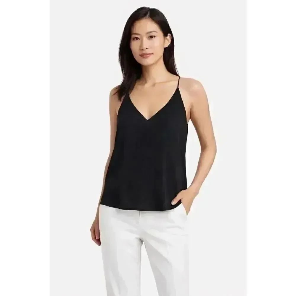 LOFT Black V-Neck Spaghetti Strap Top
